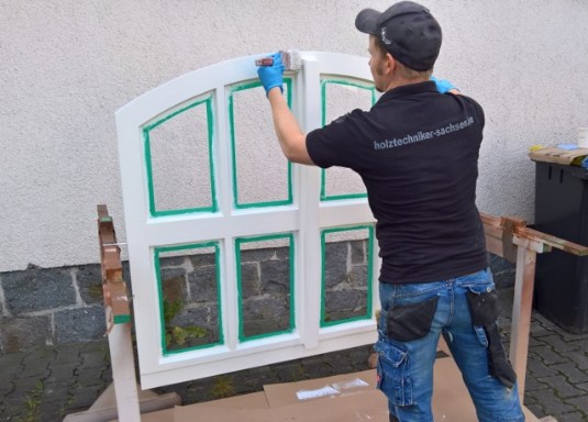Crostwitz Kirche Fenster Crostwitz Kirche Fenster Restauriert Oberflächenbeschichtung